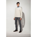 Acrylic Nylon Wool Alpaca Cable Knit Man Sweater